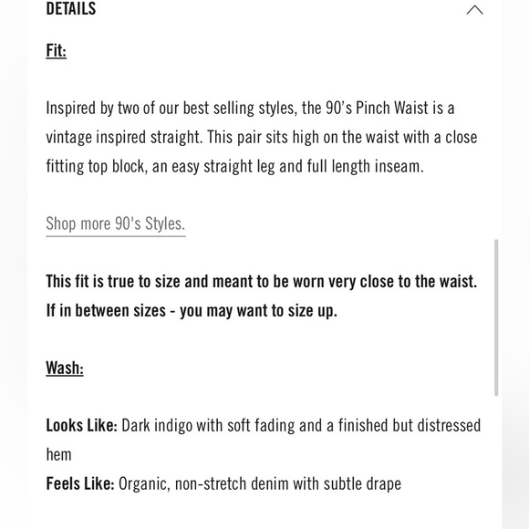 AGolde 90’s Pinch Waist High Rise Straight size 34 NWT - Picture 5 of 16